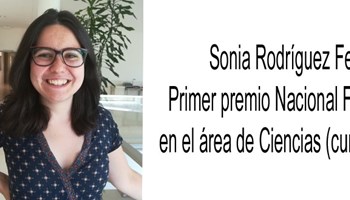 Sonia Rodríguez Fernández recibe el "Primer premio Nacional Fin de Carrera" en el área de Ciencias (curso 2012/2013)
